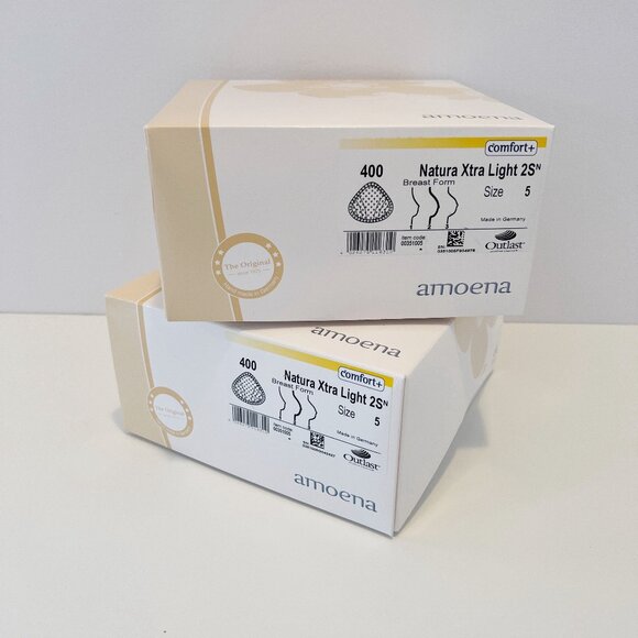 Amoena Prosthetic Breast Forms for Mastectomy, Set of 2, Natura Xtra Light 2S - Picture 5 of 5